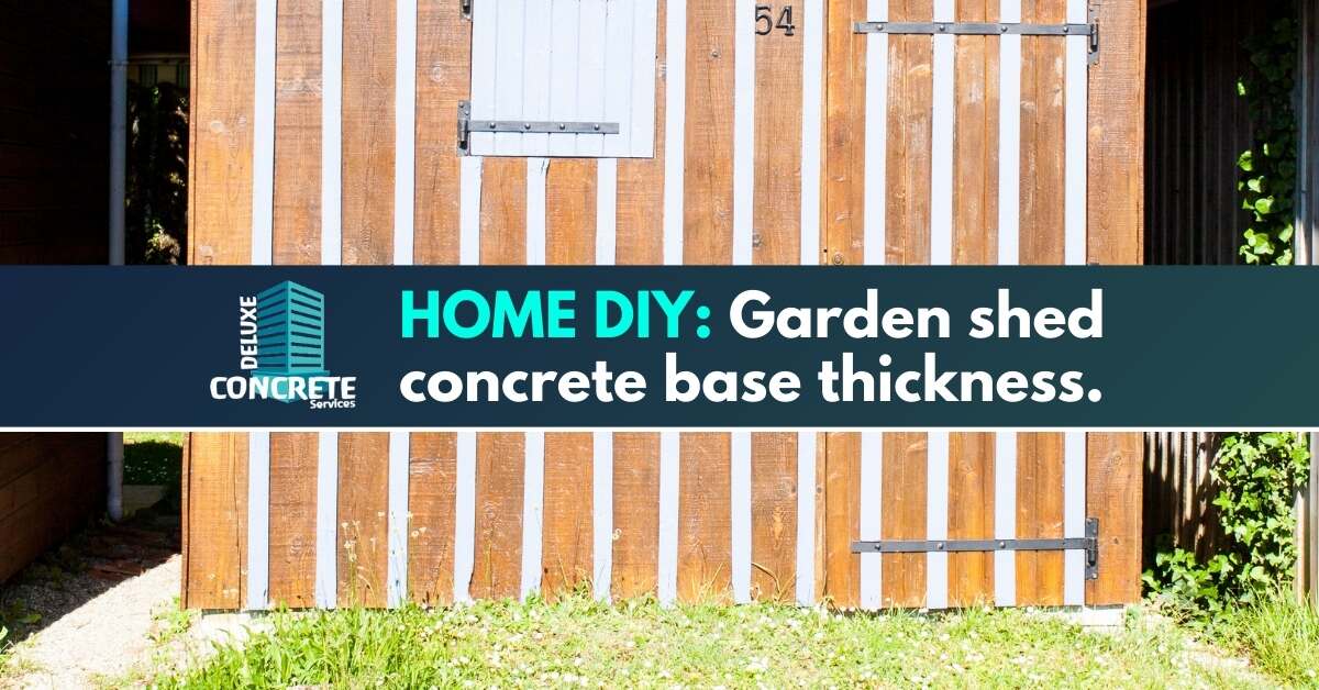 How deep concrete for shed base
