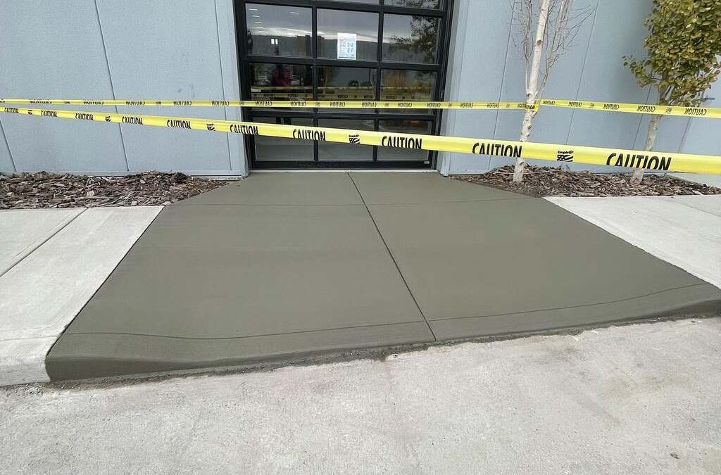 Concrete entry way commercial property