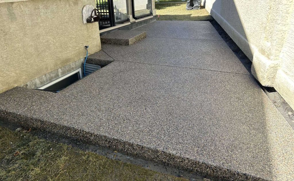 Exposed Aggregate Concrete Calgary patio