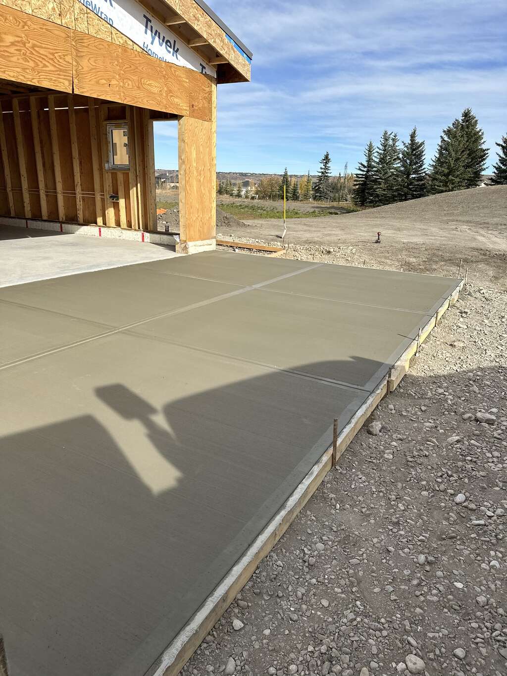 Calgary sidewalk on project