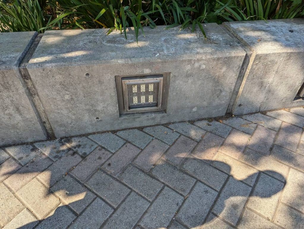 Charging Sockets embedded in concrete