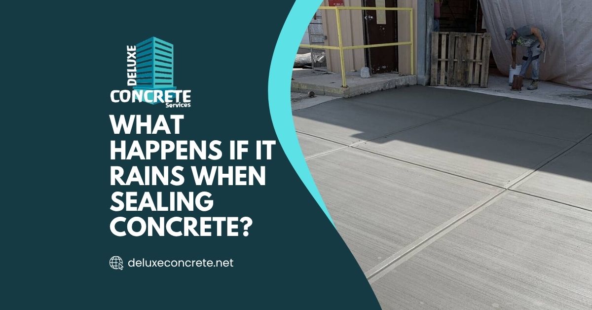 what happens if it rains when sealing concrete
